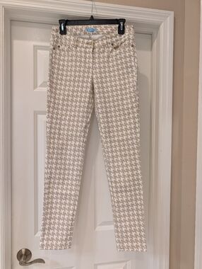 J. McLaughlin Houndstooth Mid Rise Jeans Size 6